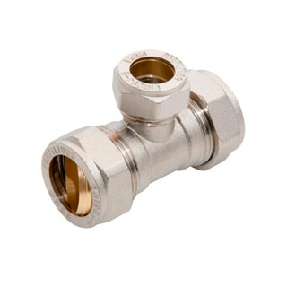 Tê Simples Cromado Bicone 18mm