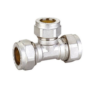 Tê de Redução ao Centro Cromado Bicone 15x12x15mm