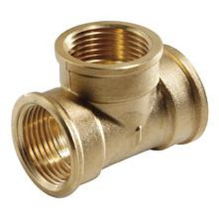 Tê de Latão para Autoclave Macho 1/ 4 Fêmea 1/ 4 Fêmea 1/ 2