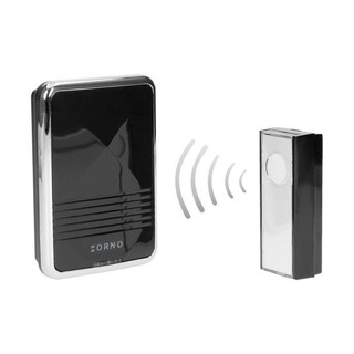 Campainha S/ fios 230V C/ Recetor até 300Mt IP44 CALYPSO II 36Toques Preto OR-DB-QS-159