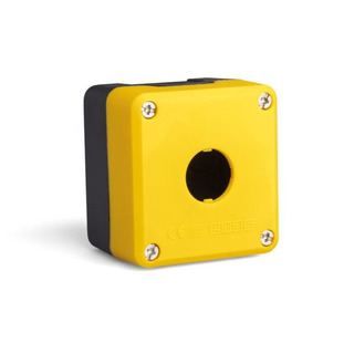 Botoneira Saliente Para 1 Botão De Emergência Amarelo/ Preto