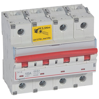 DX3 Interruptor Corte Seccionador Com Desarme 4P 100Ah