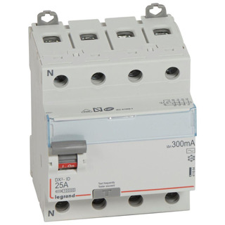 DX3 Interruptor Diferencial 4P 25Ah 300Ma