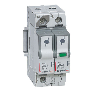 Descarregador Sobretensão T2  1P N 20KA 320V 2Módulos