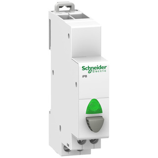 Botão de Pressão Cinzento Sinalizador Verde ACTI9 iPB 1NA 110-230V A9E18036