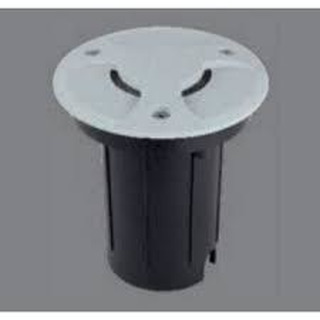 Projetor de Chão com Aro Redondo em Inox 316 com Lampada GU10 4W 2700K IP67 125mm 001.122GC.GU10.82