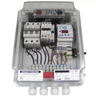 Quadro Nivel Monofasico Digital com Relé Probomba 230Vac QE-QSMD-02230