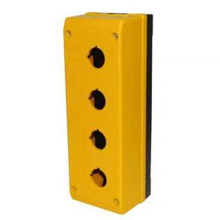 Caixa Plastica Vazia com 4 Furos Ø22 Amarela SL-CPB01-CXB-04Y