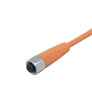 Cabo Laranja com Conector M12 25Mts Saída Direita EVT003