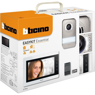Kit Video Porteiro EASYKIT ESSENTIAL com Monitor 7? 2 Fios Branco 317914