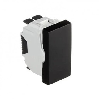 Comutador de Escada Simples 1 Módulo 10A Preto Mate 45070SPM