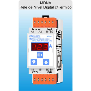 Relé de Nível e Intensidade Digital Modular Com Disparo Térmico 400V 0,5...15A MDND40A1