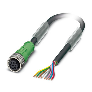 Cabo para Sensor/ Atuador 8Polos, PUR LSZH, Preto Acinzentado RAL 7021 M12 1522590