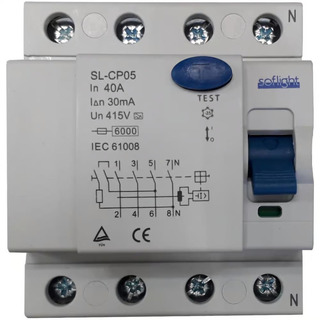 Interruptor Difrencial 4P 40A 30mA Tipo B SL-CP05440-30-B #