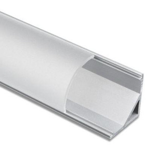 Perfil de Superficie P/ Cantos em Aluminio P/ Fita Led 90º 8x8mm 2Mts PF0881EQAN