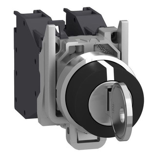 Selector Metálico 3 Posições Com Retorno Com Chave Preto 29mm 2NO SL-CPB02-BG53 #
