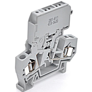 Borne Wago 2 Condutores 4mm P/ Fusivel 5x20 CZ