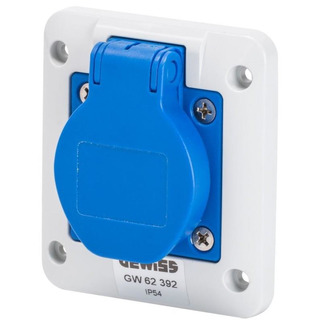 Tomada de Encastrar em Quadro 2P T Schucko 16A IP54 GW62392