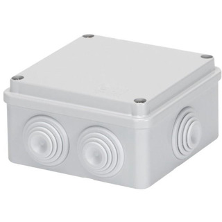 Caixa de Derivação com Passa Cabos 100x100 IP55 Cinza 44004