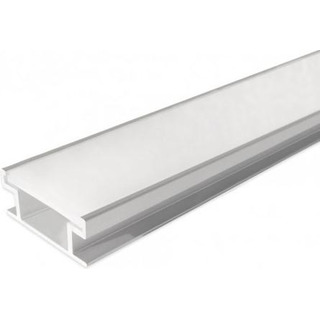 Perfil em Aluminio de Encastrar em Chão 16x13mm Adonizado 2Mt PF1613SLAN