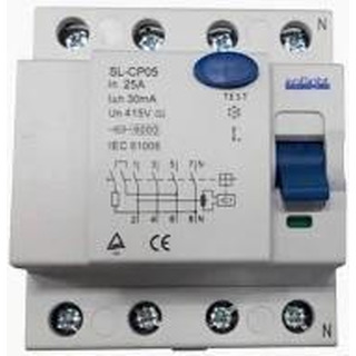 Interruptor Diferencial 4P 100A 300mA Tipo AC SLCP054100300AC #