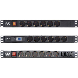 Régua em Alumínio de 6 Tomadas PDU para Instalação em Bastidor 19 Com Interruptor PDU06000 #