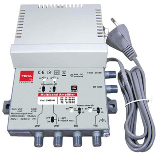Central Multibanda - 4 Entradas, Amplificação, Balanceamento e Combinação de Sinais FM, DAB e TV: FM, BIII(DAB), 2xUHF 2902168#
