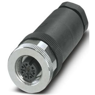 Conector Universal Fêmea 8 Contactos M12 Latão Niquelado Pg9 SACC-M12FS-8CON-PG9-M 1513347 #