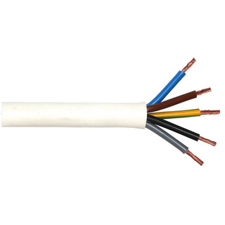 Cabo H05VV-F (FVV) 5X1,0 Branco Rolo