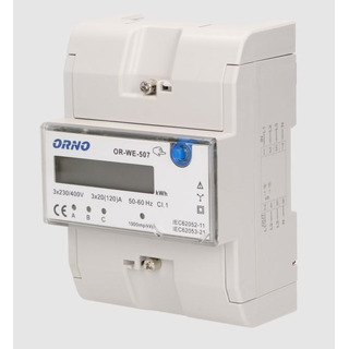 Contador de Energia Trifásico Modular 120A 3x230/ 400Vac OR-WE-507