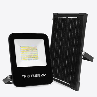 Projetor Solar Led 30W C/ Comando e Sensor 6000K 3000Lm IP65 Preto SPRI30