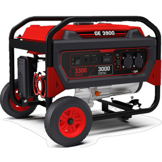 Gerador Monofásico 230V 3/ 3.3Kva Gasolina AVR GK225 3000Rpm Arranque Manual C/ Rodas GE3900