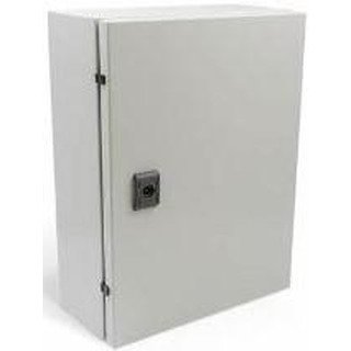 Armário ABS com Porta Opaca 700x500x245mm com Platine IP65 Cinza GG5006