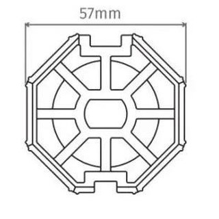 Adaptador 57mm Octogonal para Motor TUB MTL47
