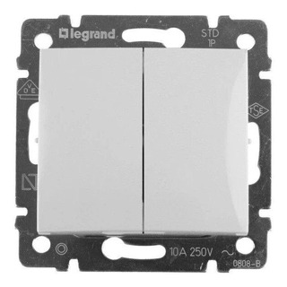 Comutador Escada Duplo Branco Valena