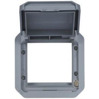 PLX-COMP Adaptador Mosaic Com Tampa Opaca IP55 Cinzento 069584L