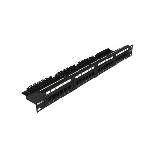 Patch Panel Cat6  STP IDC 90º 24 Portas 1U