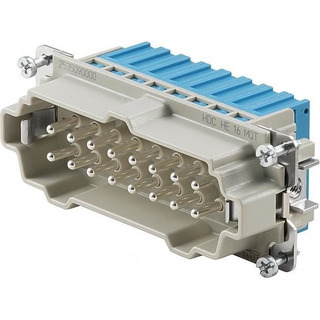 Conector Macho Push-in HDC HE 16 N MQT BL Azul 2535090000