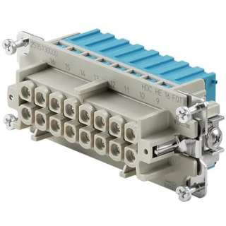Conector Femea Push-in HDC HE 16 N FQT BL Azul 2535130000