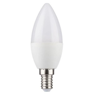 Lampada de Led Tipo Vela Opalina E14 5W 530Lm IP44 180º 2700K GN37V 5W E14 BC