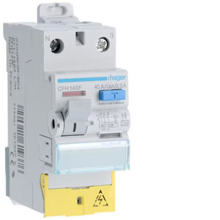 Interruptor Diferencial 1P N 40A 300Ma 2 Módulos HI com Bornes Desalinhados CFH140F