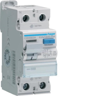 Interruptor Diferencial 1P N 63A 30mA HI 10Ka CDH563A
