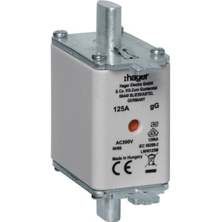 Fusível de Faca NH00 gG 125A 500V LNH0125M