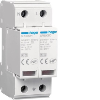 Limitador de Sobretensão Imax 2P TNS/ TT 8KA SPB208D