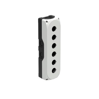 Botoneira Saliente Vazia para 6 Furos com Furo 22mm LPZP6A8