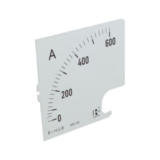 Escala para Amperimetro 0...600 5A 2In Amplitude 90º 72x72mm 720900600X5