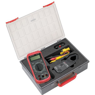 Mala com Pinça Amperimetrica e Multimetro KMG KIT CA 600