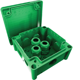 Caixa de Derivação Estanque Verde Livre de Halogéneo 102x102x56 IP66 J100S #