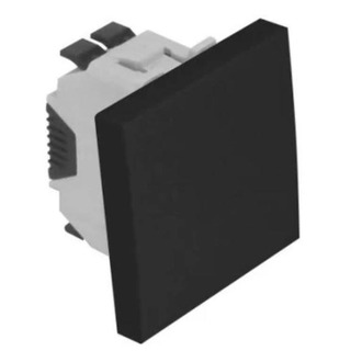 Comutador Escada Simples 2 Modulos Q45 Preto Mate#