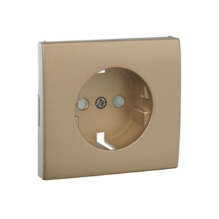 Centro Schuko com Obturador Serie 5000 Champanhe #